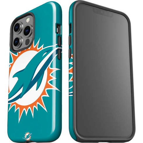 NFL Miami Dolphins Large Logo iPhone 15 Pro Impact Case